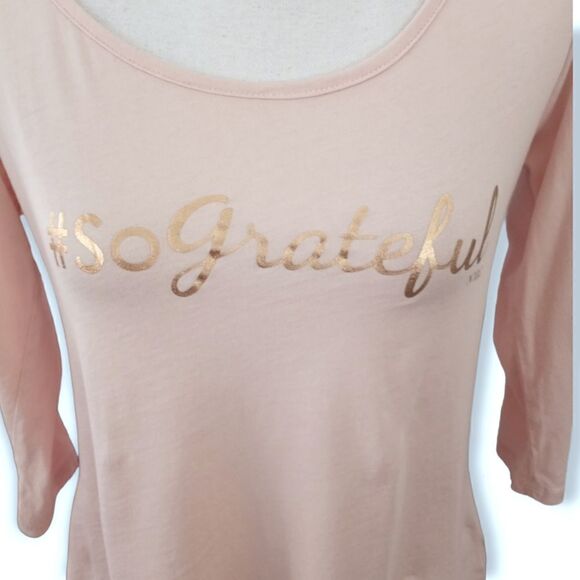 NY&CO BLUSH #SO GRATEFUL TEE-SHIRT SZ.S EUC - Picture 2 of 7